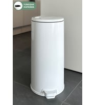 Yumuşak Kapanan Çelik Çöp Kovası, Banyo, Mutfak, Ofis İçin Beyaz Siyah