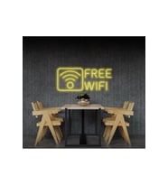 FREE WIFI Yazılı ve Şekilli Neon Tabela