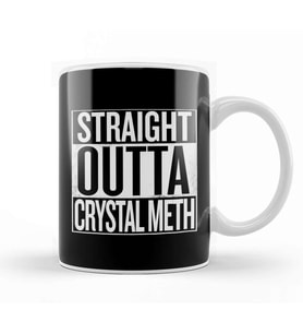 Straight Outta Crystal Meth Breaking Bad White Kupa Bardak Porselen