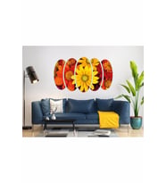 SARI KIRMIZI ÇİÇEKLER MDF TABLO-0739