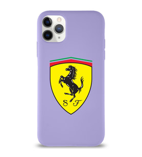 Apple iPhone 11 Pro Max  Lansman Kılıf Ferrari Tasarımlı Altı Kapalı İçi Kadife Kaplı  Kapak (Şeffaf)