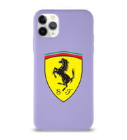 Apple iPhone 11 Pro Max  Lansman Kılıf Ferrari Tasarımlı Altı Kapalı İçi Kadife Kaplı  Kapak (Şeffaf)