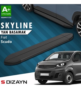 S-Dizayn Fiat Scudo 3 Skyline Siyah Yan Basamak 213 Cm 2020 Üzeri A+ Kalite