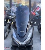 Honda Pcx 125 ,150 Ön Siperlik Camı Koyu Füme 75cm Uzun Tur Camı Montaj Aparatlı 2021-24_Supermoto (Renksiz)