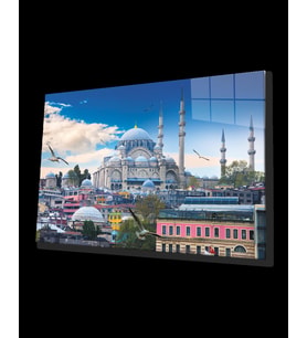 İstanbul Cami Manzara 4mm Dayanıklı Cam Tablo Temperli Cam