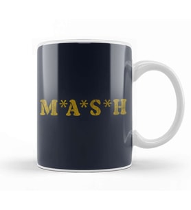 Retro MASH Logo Kupa Bardak Porselen