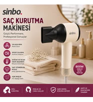 800W Güçlü Saç Kurutma Makinesi 3 Kademeli Hız ve Sıcaklık Ayarı