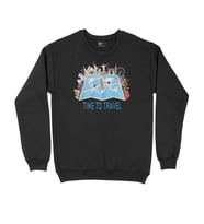 Seyahat Haritası Siyah Sweatshirt