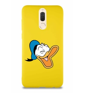 Huawei Mate 10 Lite Soft Premier Kapak Donald Duck-E Tasarımlı Silikon Kılıf - Sarı (Şeffaf)
