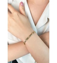 Xuping Zincir Model Bileklik Künye - Gold