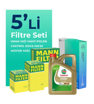 MANN Audi Q7 50 Dizel Filtre Bakım Seti Castrol Motor Yağlı (2019-2024) 5 Li