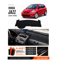 HONDA JAZZ (2002-2008) Uyumlu Torpido Örtüsü Torpido Kılıfı - Siyah