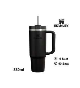 Stanley Quencher H2.O FlowState™ Tumbler Pipetli Termos 0.8L Pipetli Matara (Siyah)