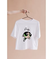 Power Puff Girls Buttercup Tasarımlı Tişört Kişiye Özel ( Unisex - Büyük - Çocuk )