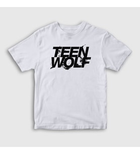 Presmono Unisex Çocuk Beyaz Logo Dizi Teen Wolf T-Shirt 336282tt