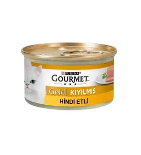 Gourmet Kıyılmış Hindili Premium Yaş Kedi Maması 85gr 48 Adet