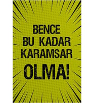 Bence Bu Kadar Karamsar Olma Yazılı Retro Ahşap Poster