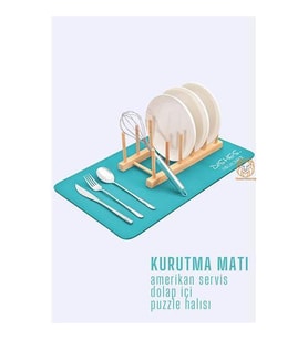 ModaCar Bulaşık Durulama Kurutma Matı Süzücü Emici D.Reohouri Design