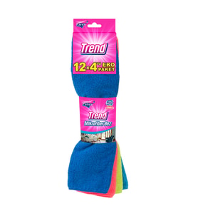 Trend Mikrofiber 4'lü Açık Temizlik Bezi 12'li Paket