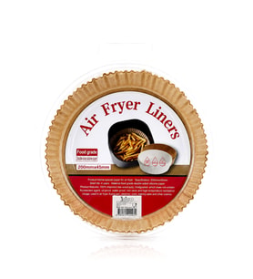 50PCS YUVARLAK TABAN: 20CM - KENAR: 4.5CM AİR FRYER PİŞİRME KALIP KAĞIT (5343)