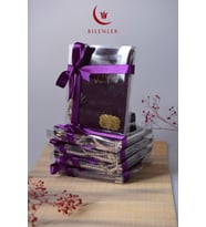Kutulu Kadife Yasin ve Tesbih Seti 1 Adet -Mor