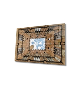 Miyrem Glasses Collection -A1^#  Kahverengi Renkli Pencereli Geometrik Cam Tablo, Dayanıklı Cam (Çok Renkli)