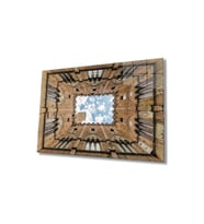 Miyrem Glasses Collection -A1^#  Kahverengi Renkli Pencereli Geometrik Cam Tablo, Dayanıklı Cam (Çok Renkli)