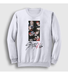 Presmono Unisex Beyaz Members Stray Kids Sweatshirt 122958tt (Beyaz)