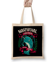 Funny Narwhal Unicorn Of The Sea Bez Çanta Uzun Saplı