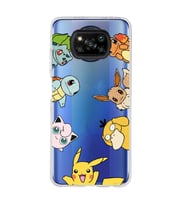 Poco X3 Pro / X3 NFC Uyumlu Pokemon Tüm Karakterler Tasarımlı Şeffaf Telefon Kılıfı