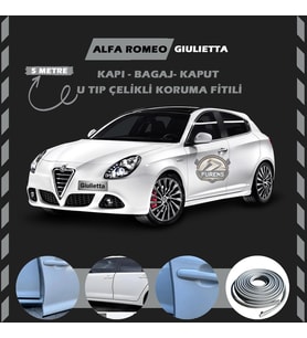 Alfa Romeo Giulietta Oto Araç Kapı Koruma Fitili 5metre Parlak Gri Renk