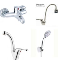 ARÇE Mix Spiralli Evye + Banyo + Kuğu Lavabo Bataryası Ve Duş Takımı