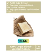 Özel %100 Doğal Bitkisel Güzel Kokulu El Yüz Saç Vücut Cilt Orijinal Sarımsaklı Sabun 120 Gr 10 Adet