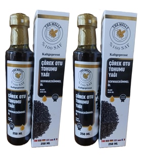 Çörekotu Tohumu Yağı 250 ml Soğuk Pres Çörek Otu Yağı 2Adet, Melly