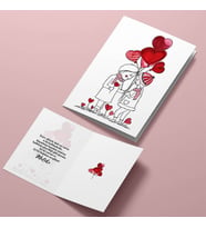Aşık Çiftler Romantik Tebrik Kartı
