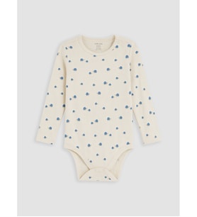 LCW baby Gri Desenli Erkek Bebek Çıtçıtlı Body
