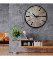 Stone Kanvas (Ahşap) Duvar Saati - 70 cm