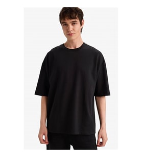Defacto 26Y801003210 Siyah Erkek T-Shirt F8674AX/BK81
