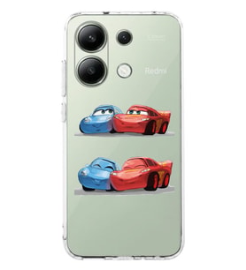 Xiaomi Redmi Note 13 4G Uyumlu McQueen & Sally Desenli Şeffaf Telefon Kılıfı