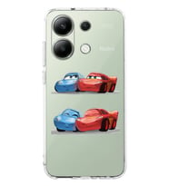 Xiaomi Redmi Note 13 4G Uyumlu McQueen & Sally Desenli Şeffaf Telefon Kılıfı