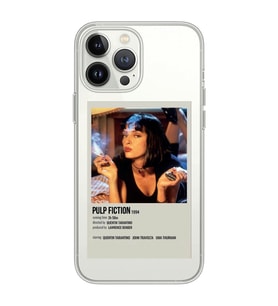 Iphone 15 Pro Uyumlu Pulp Fiction Minimalist Poster Desenli Şeffaf Telefon Kılıfı