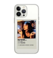 Iphone 15 Pro Uyumlu Pulp Fiction Minimalist Poster Desenli Şeffaf Telefon Kılıfı