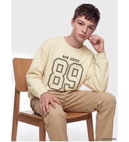 LCW Kids Bej Baskılı Kalın Erkek Çocuk Sweatshirt