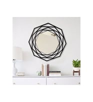 FAVdecor Dekoratif Metal Duvar Aynası, Modern Eşsiz Ayna, Tam Boy Ayna, Modern Ev Aynası 60 x 60 Cm