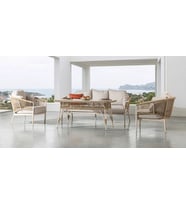 Aqua Bahçe Balkon Oturma Grubu (Krem)