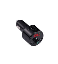 Araç FM Transmitter Bluetooth Müzik Çalar 3.4A Çift USB Hızlı Şarj Dijital Göstergeli (Siyah)