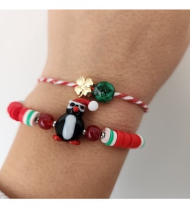 Yılbaşı Hediyesi Murano Penguen Bileklik