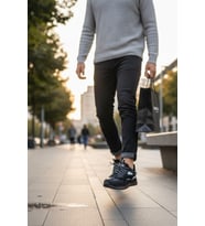 Enoch Erkek Spor Ayakkabı Jel Tabanlı Sneaker Şeffaf Taban Detaylı Yürüyüş ve Koşu Modeli