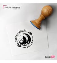 Kedi Kişiye Özel Kitap Damgası Kitap Mührü Kaşe Kitap Mühür Özel Damga 389