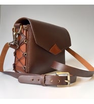 A Leather El Yapımı Yüksek Kalite Hakiki Deri Kahverengi Askılı Kadın Omuz Çanta